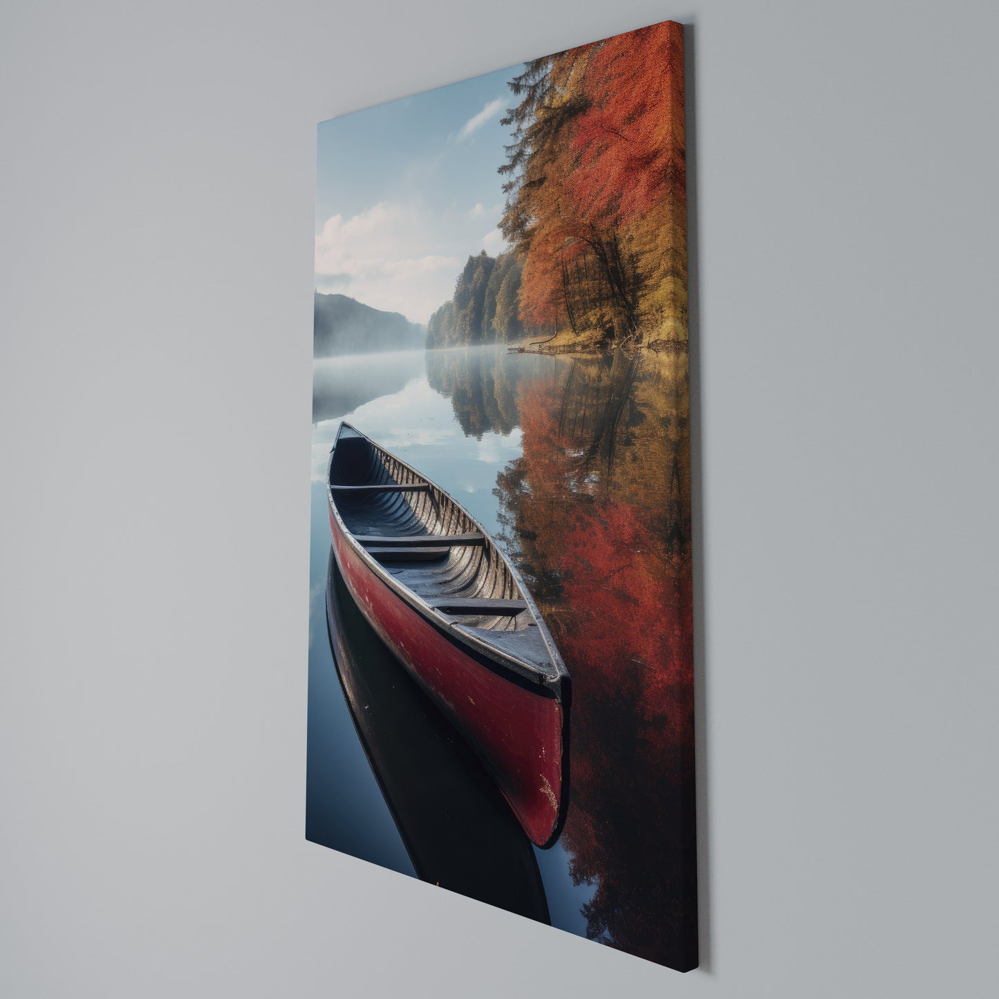 BOAT OF TRANQUILITY Stampa su Tela Verticale