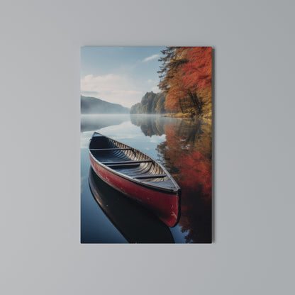 BOAT OF TRANQUILITY Stampa su Tela Verticale