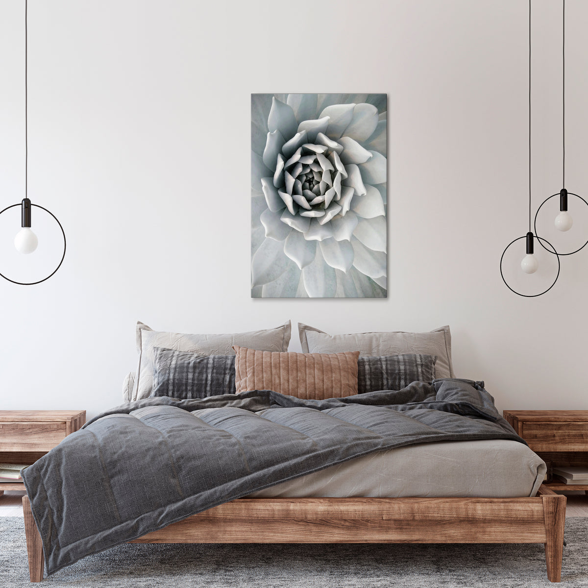 ELEGANT PETAL SWIRL Vertical Canvas Print