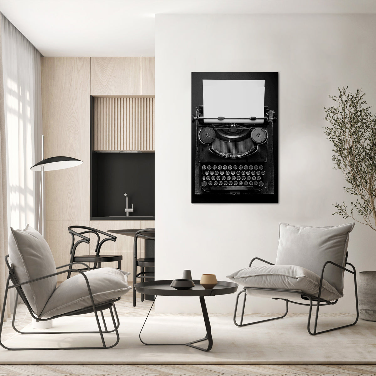 TYPEWRITER SYMPHONY Vertical Canvas Print