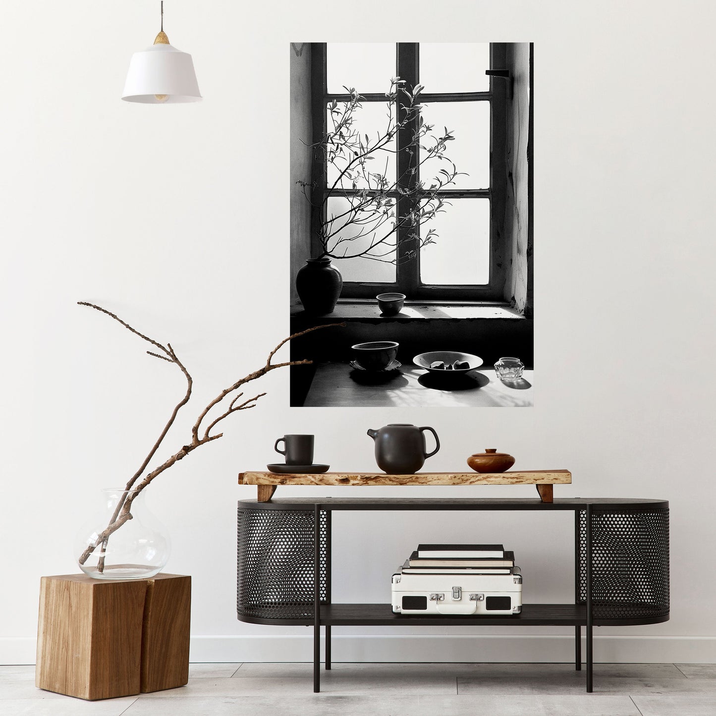 Poster verticale staccabile e attaccabile con LUCE PER FINESTRA SUSSURRO