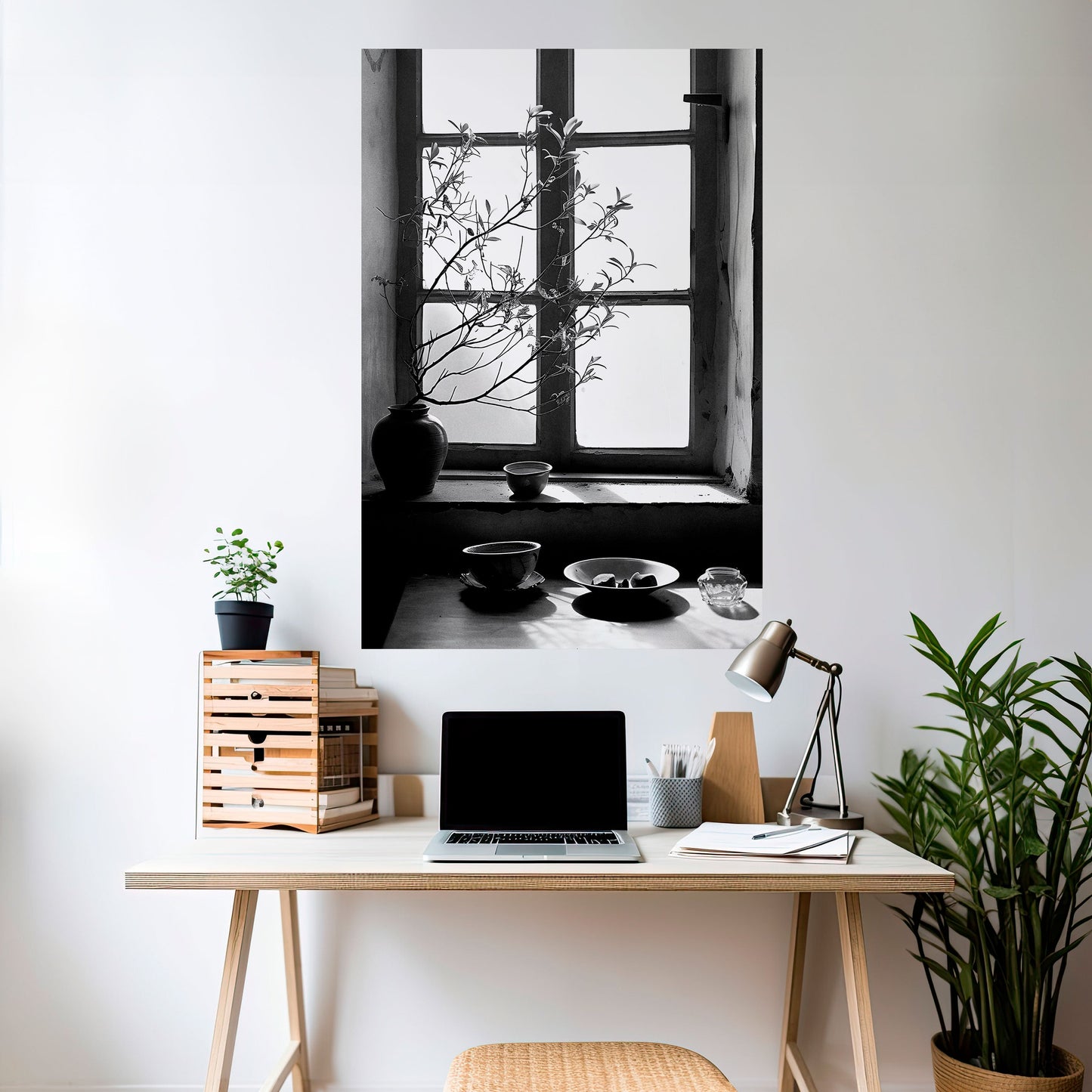 Poster verticale staccabile e attaccabile con LUCE PER FINESTRA SUSSURRO