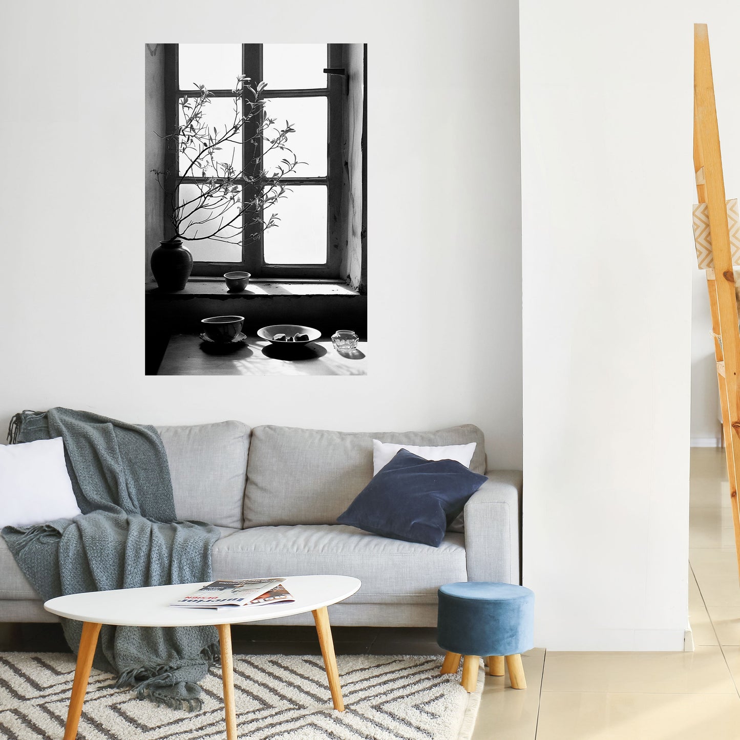 Poster verticale staccabile e attaccabile con LUCE PER FINESTRA SUSSURRO