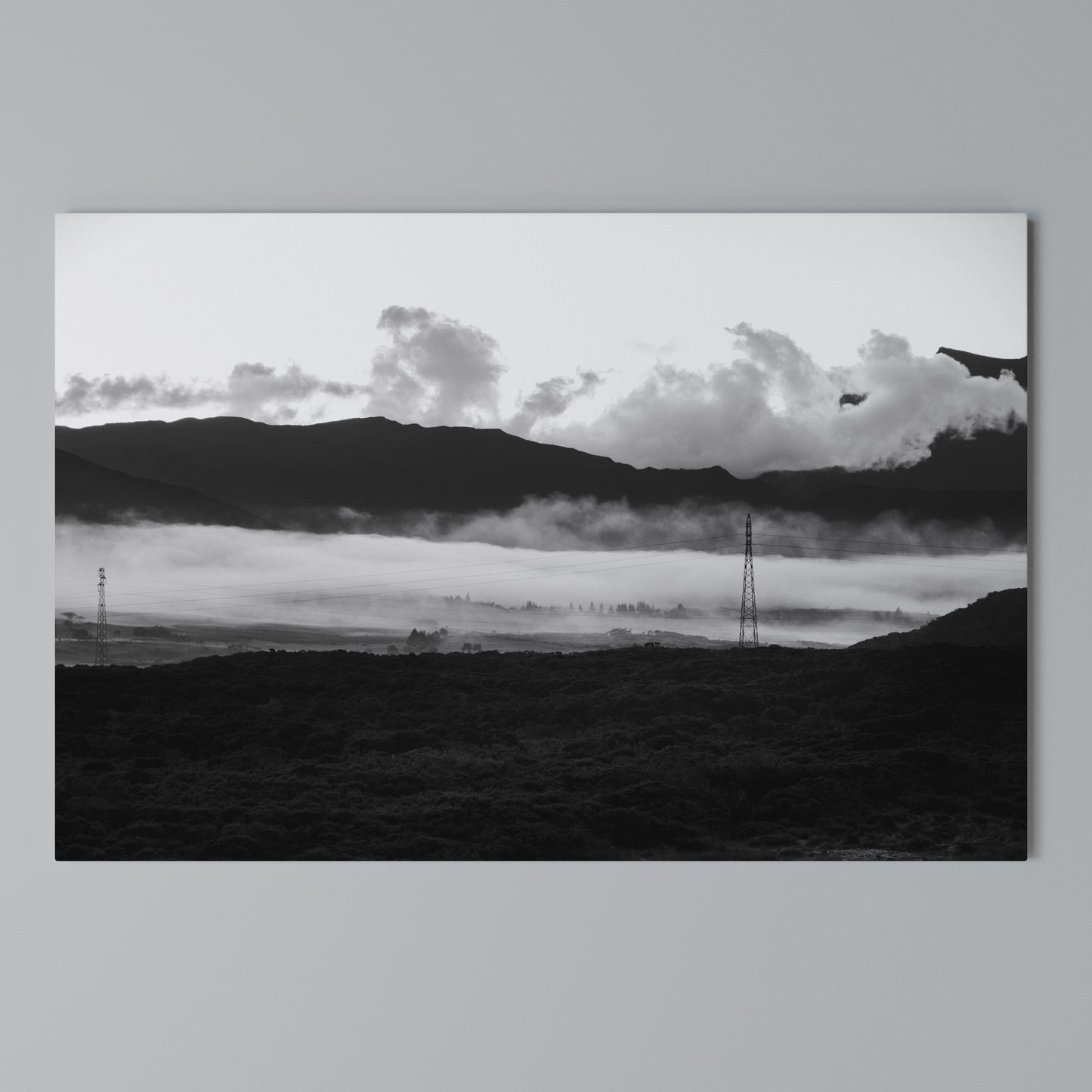 MISTY MOUNTAIN RADIANCE Stampa su tela orizzontale
