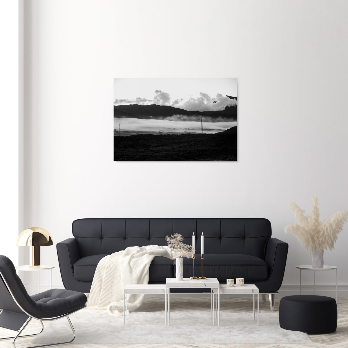 MISTY MOUNTAIN RADIANCE Stampa su tela orizzontale