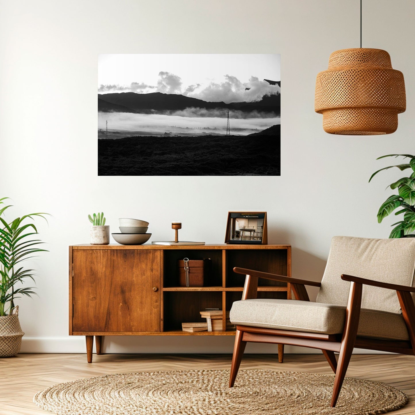 Poster orizzontale staccabile e attaccabile MISTY MOUNTAIN RADIANCE
