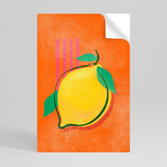 Poster verticale con LIMONE DELIZIOSO da staccare e attaccare