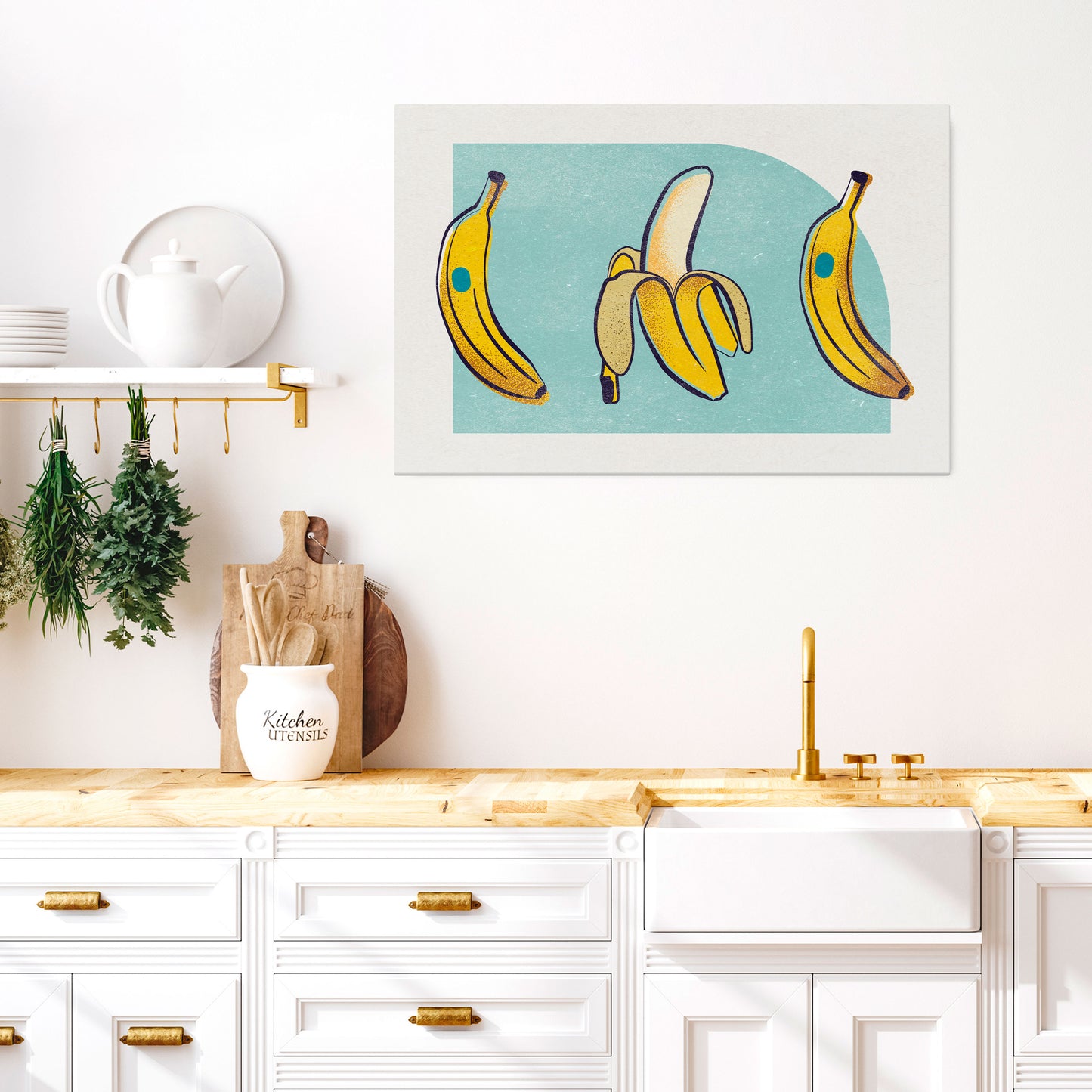 BOLD BANANA BOUQUET Stampa su tela orizzontale