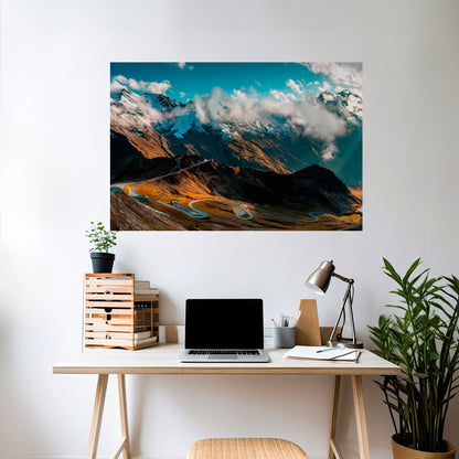Poster orizzontale staccabile e attaccabile MOUNTAIN SERPENTINE