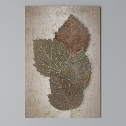 LEAVES OF TIME Stampa su Tela Verticale