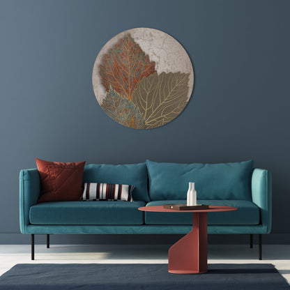 LEAVES OF TIME Round Wall Art