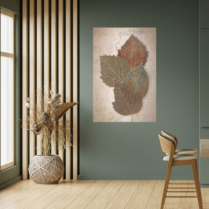 Poster verticale staccabile e attaccabile LEAVES OF TIME