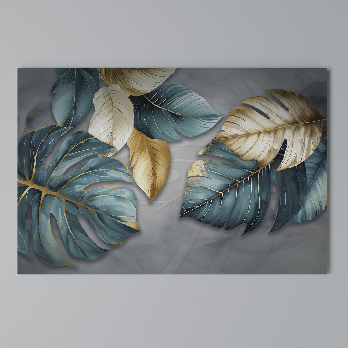 ELEGANCE IN LEAVES Stampa su tela orizzontale