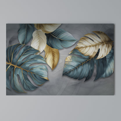 ELEGANCE IN LEAVES Stampa su tela orizzontale