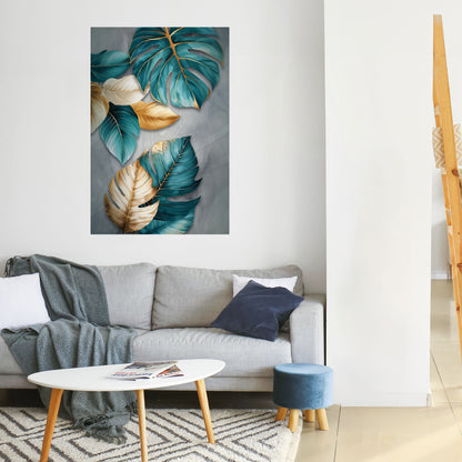 ELEGANZA NELLE FOGLIE Poster verticale staccabile e attaccabile
