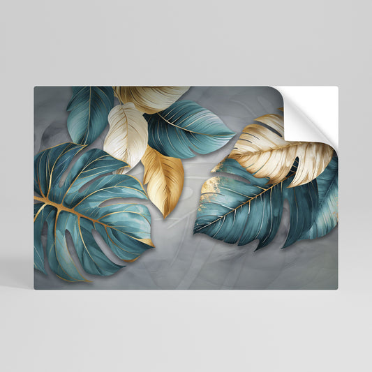ELEGANZA NELLE FOGLIE Poster orizzontale staccabile e attaccabile
