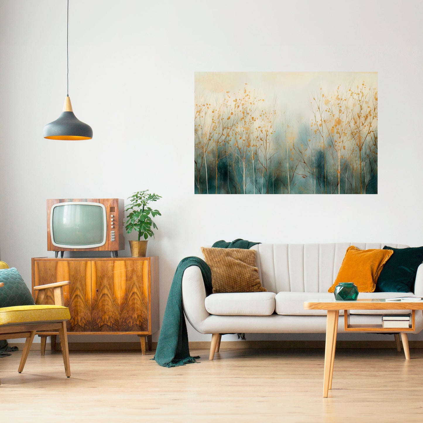 ASPETTI BRILLANTI DELL'AUTUNNO Poster orizzontale staccabile e attaccabile