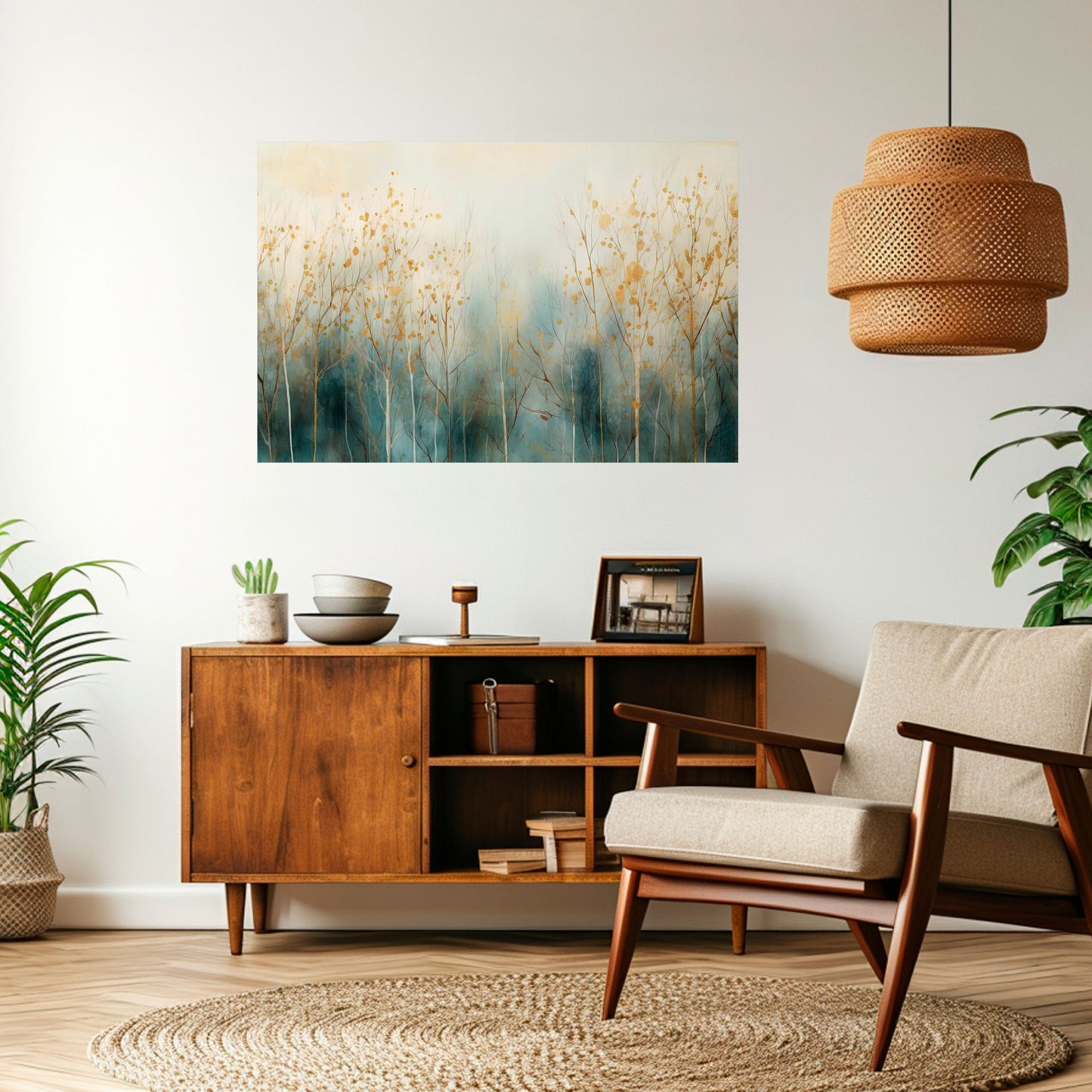 ASPETTI BRILLANTI DELL'AUTUNNO Poster orizzontale staccabile e attaccabile
