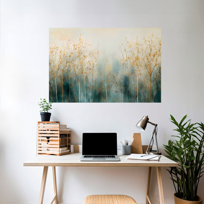 ASPETTI BRILLANTI DELL'AUTUNNO Poster orizzontale staccabile e attaccabile