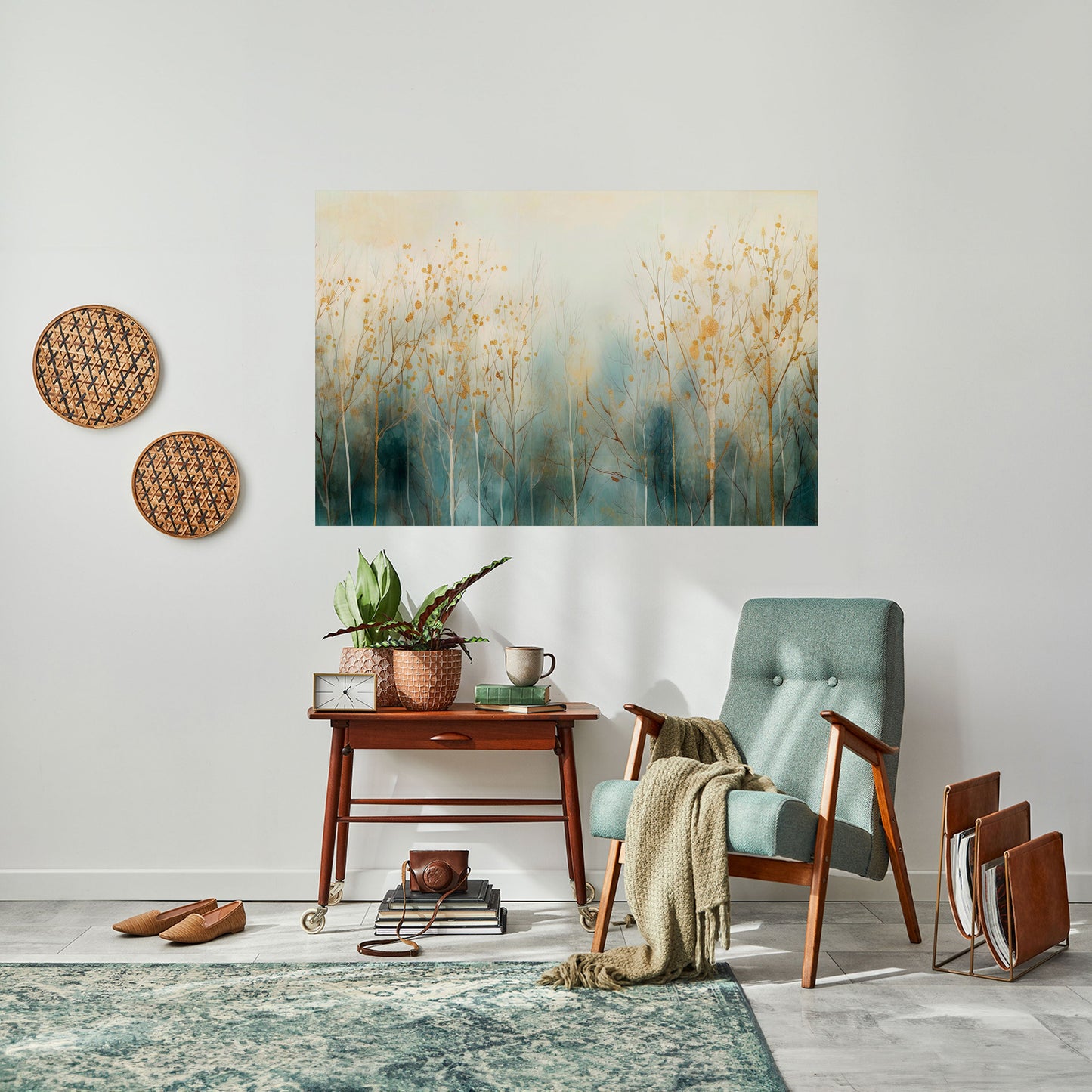 ASPETTI BRILLANTI DELL'AUTUNNO Poster orizzontale staccabile e attaccabile