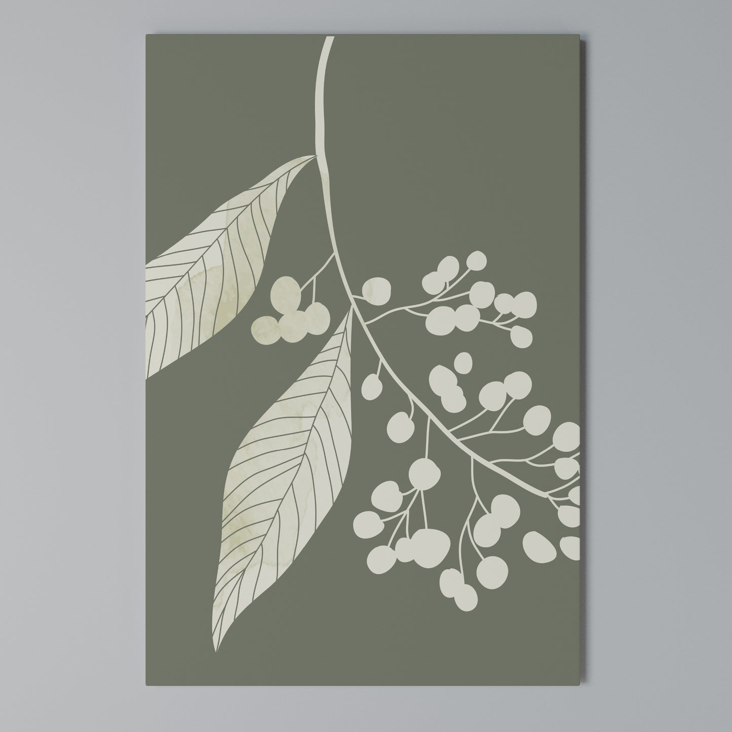 SERENE LEAFY FANTASIES Stampa su Tela Verticale