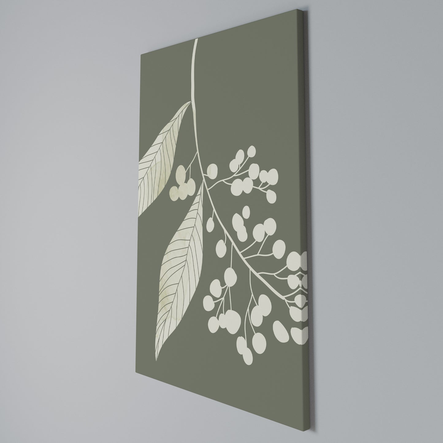 SERENE LEAFY FANTASIES Stampa su Tela Verticale