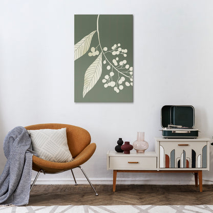 SERENE LEAFY FANTASIES Stampa su tela verticale