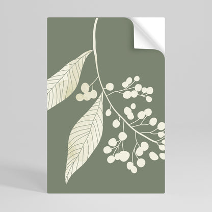 Poster verticale staccabile e attaccabile SERENE LEAFY FANTASIES