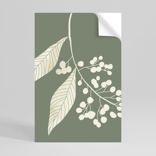 Poster verticale staccabile e attaccabile SERENE LEAFY FANTASIES