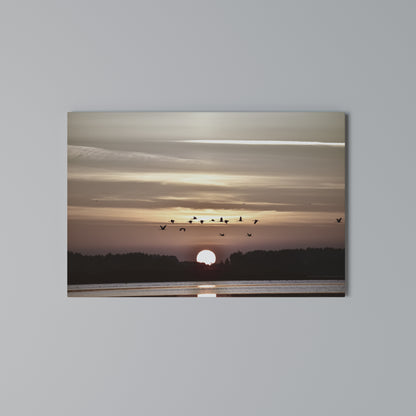 SUNSET FLIGHT SYMPHONY Stampa su tela orizzontale