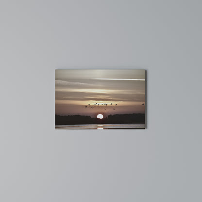 SUNSET FLIGHT SYMPHONY Stampa su tela orizzontale