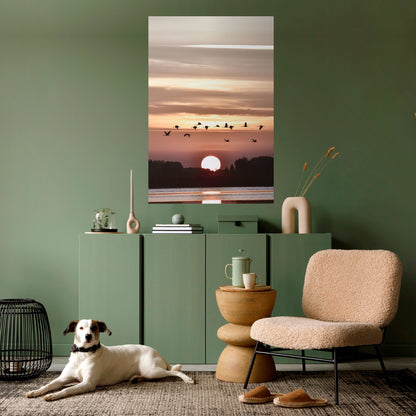 SUNSET FLIGHT SYMPHONY Poster verticale staccabile e attaccabile