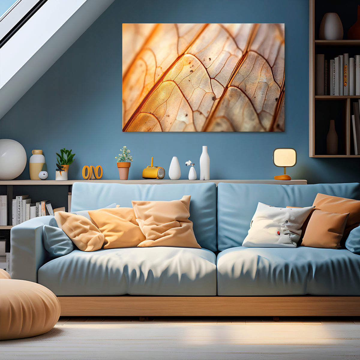 ELEGANT VEINING Stampa su tela orizzontale