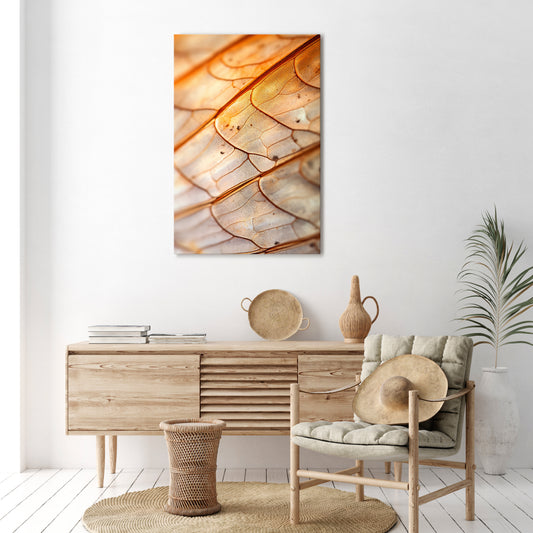 ELEGANT VEINING Vertical Canvas Print