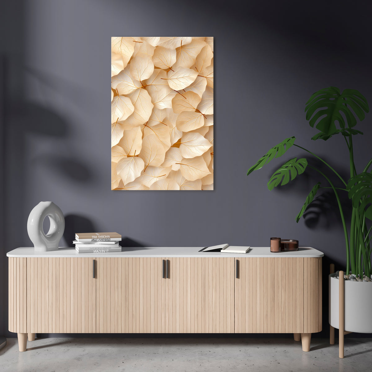 VELLUM LEAF SYMPHONY Stampa su tela verticale