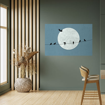 MOONLIGHT REST Poster orizzontale staccabile e attaccabile