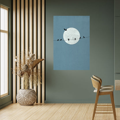 MOONLIGHT REST Poster verticale staccabile e attaccabile