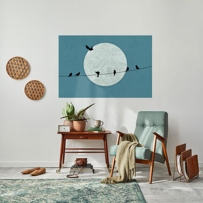 MOONLIGHT REST Poster orizzontale staccabile e attaccabile