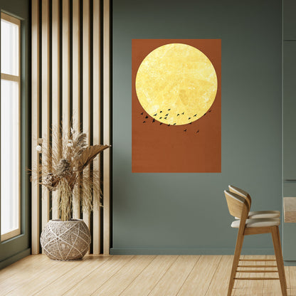 MOONLIGHT MIGRATION Poster verticale staccabile e attaccabile