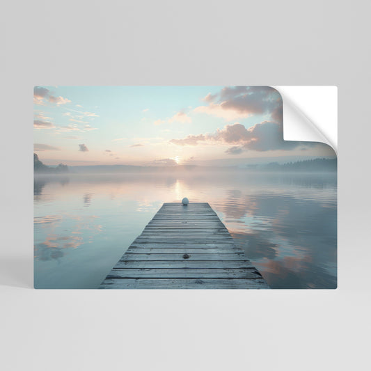 GENTLE MORNING MYSTIQUE Peel and Stick Horizontal Poster