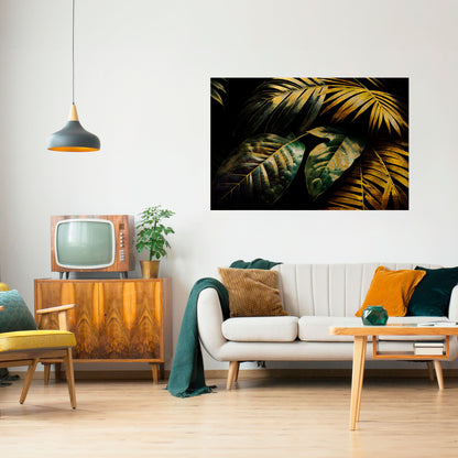 Poster orizzontale staccabile e incollabile ENIGMATIC FOLIAGE TWILIGHT