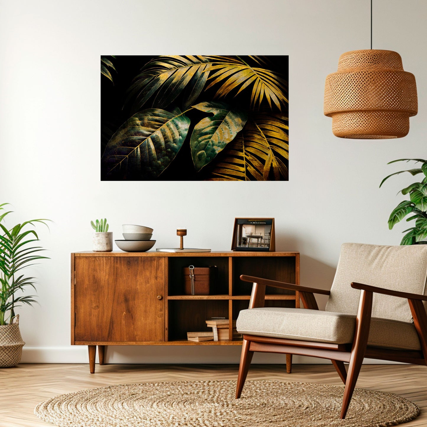 Poster orizzontale staccabile e incollabile ENIGMATIC FOLIAGE TWILIGHT