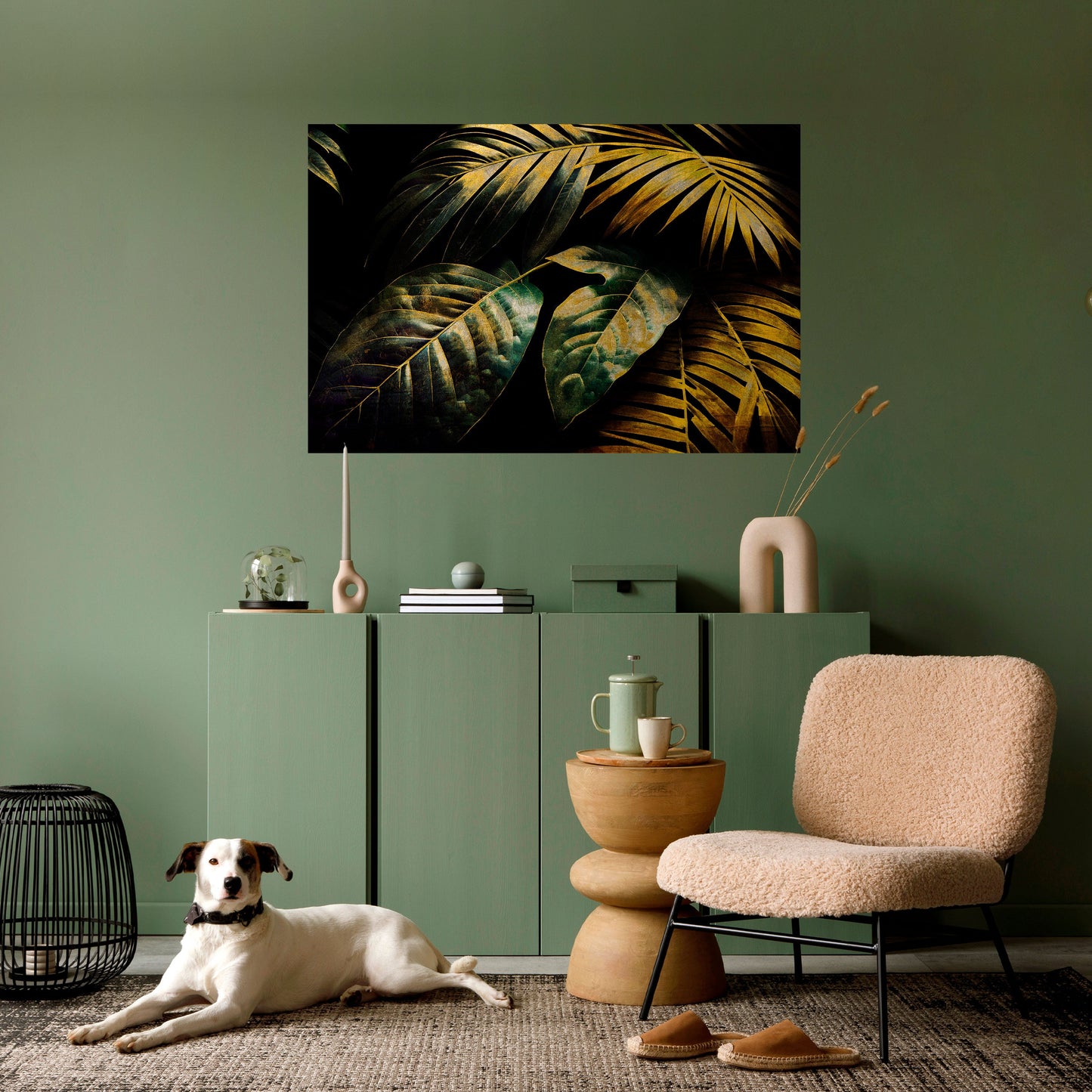 Poster orizzontale staccabile e incollabile ENIGMATIC FOLIAGE TWILIGHT