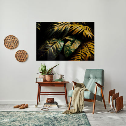 Poster orizzontale staccabile e incollabile ENIGMATIC FOLIAGE TWILIGHT