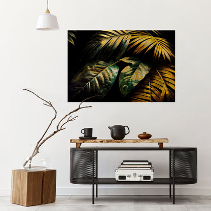 Poster orizzontale staccabile e incollabile ENIGMATIC FOLIAGE TWILIGHT