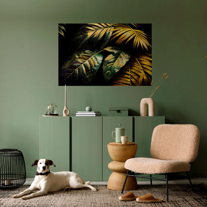 Poster orizzontale staccabile e incollabile ENIGMATIC FOLIAGE TWILIGHT