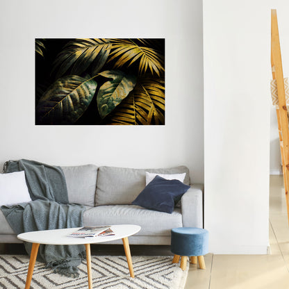 Poster orizzontale staccabile e incollabile ENIGMATIC FOLIAGE TWILIGHT