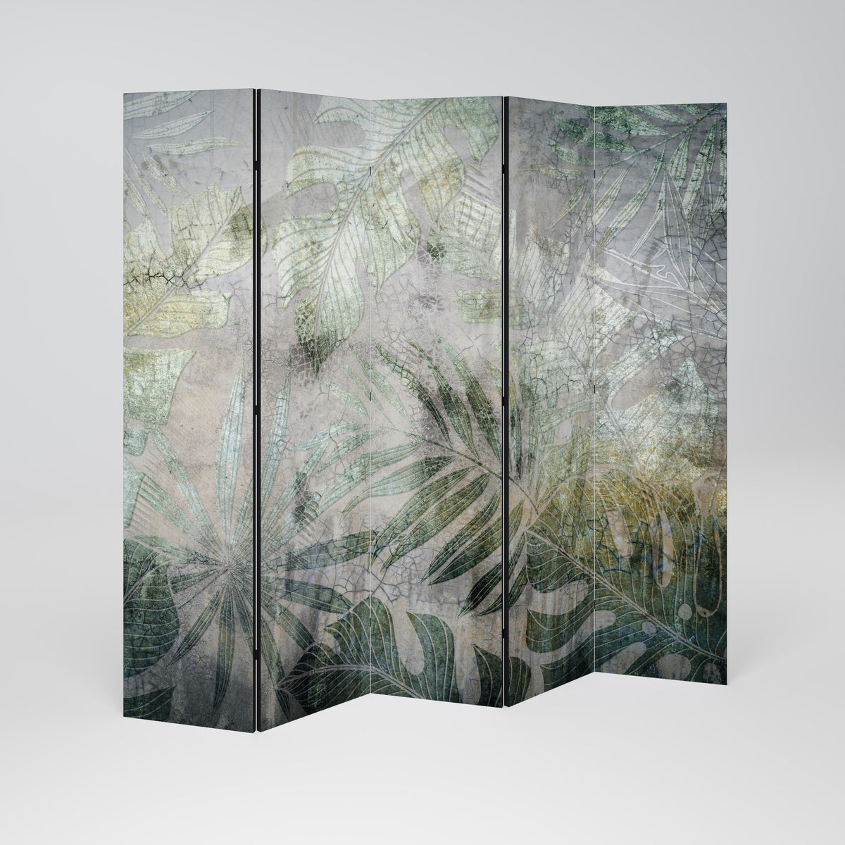 HARMONY IN GREENERY Paravento Decorativo a 5 Pannelli