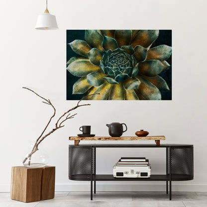 Poster orizzontale staccabile e attaccabile "MISTICO VIRTUALE DI SUCCULENTE"