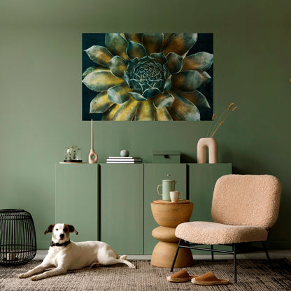 Poster orizzontale staccabile e attaccabile "MISTICO VIRTUALE DI SUCCULENTE"
